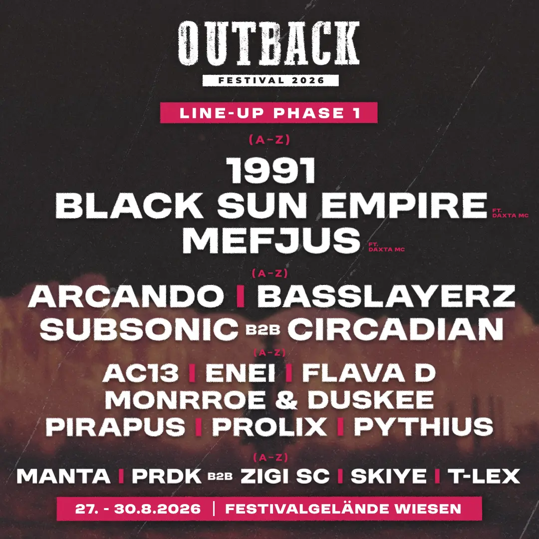 Outback Festival lineup poster